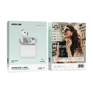 9904781922258 Green Lion earbuds 4 ANC - White