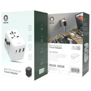 GREEN LION 20W PD UNIVERSAL TRAVEL ADAPTER - WHITE