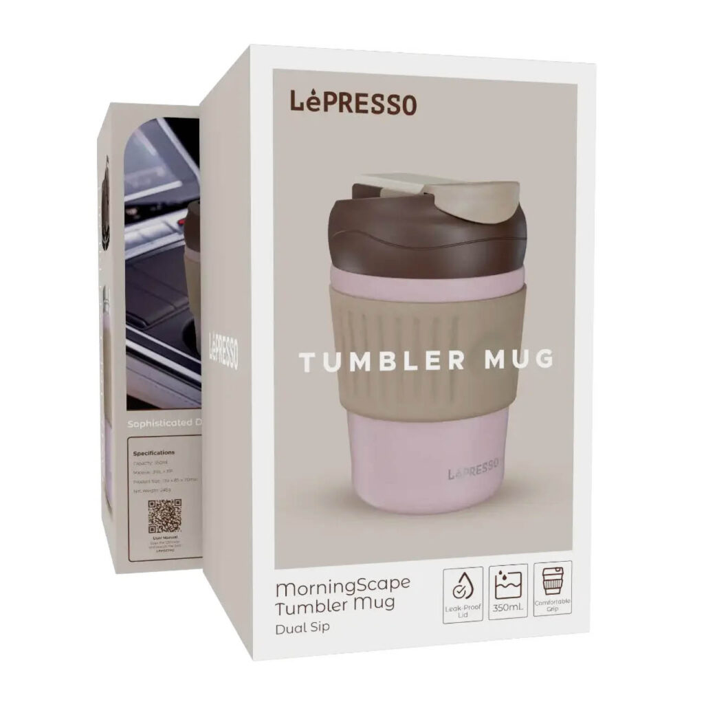 9904907028154 LEPRESSO MORNIGSCAPE TUMBLER MUG 350ML - PINK