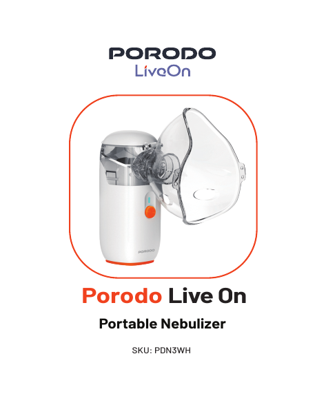 6284302776724 PORODO LIVEON - PORTABLE NEBULIZER - WHITE