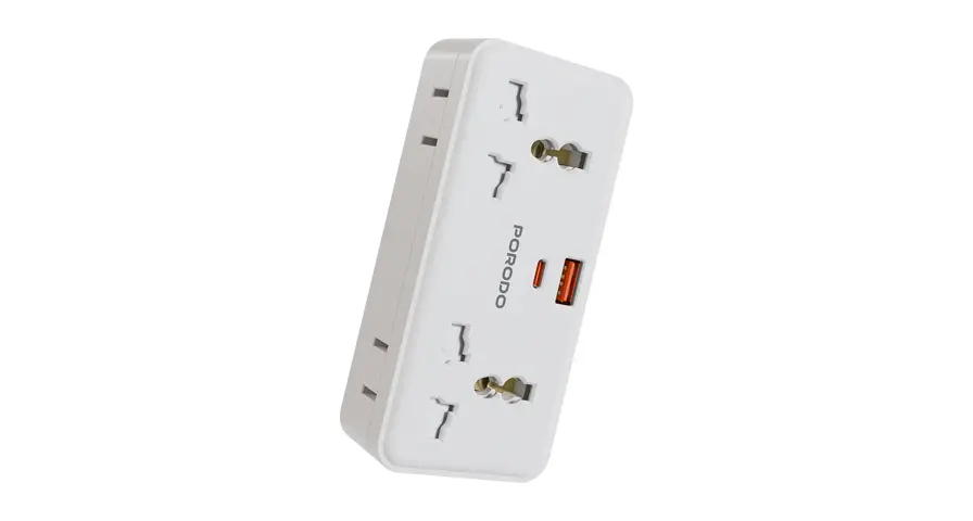 6284302761638 PORODO PLEX 1500W UNIVERSAL ADAPTER - WHITE
