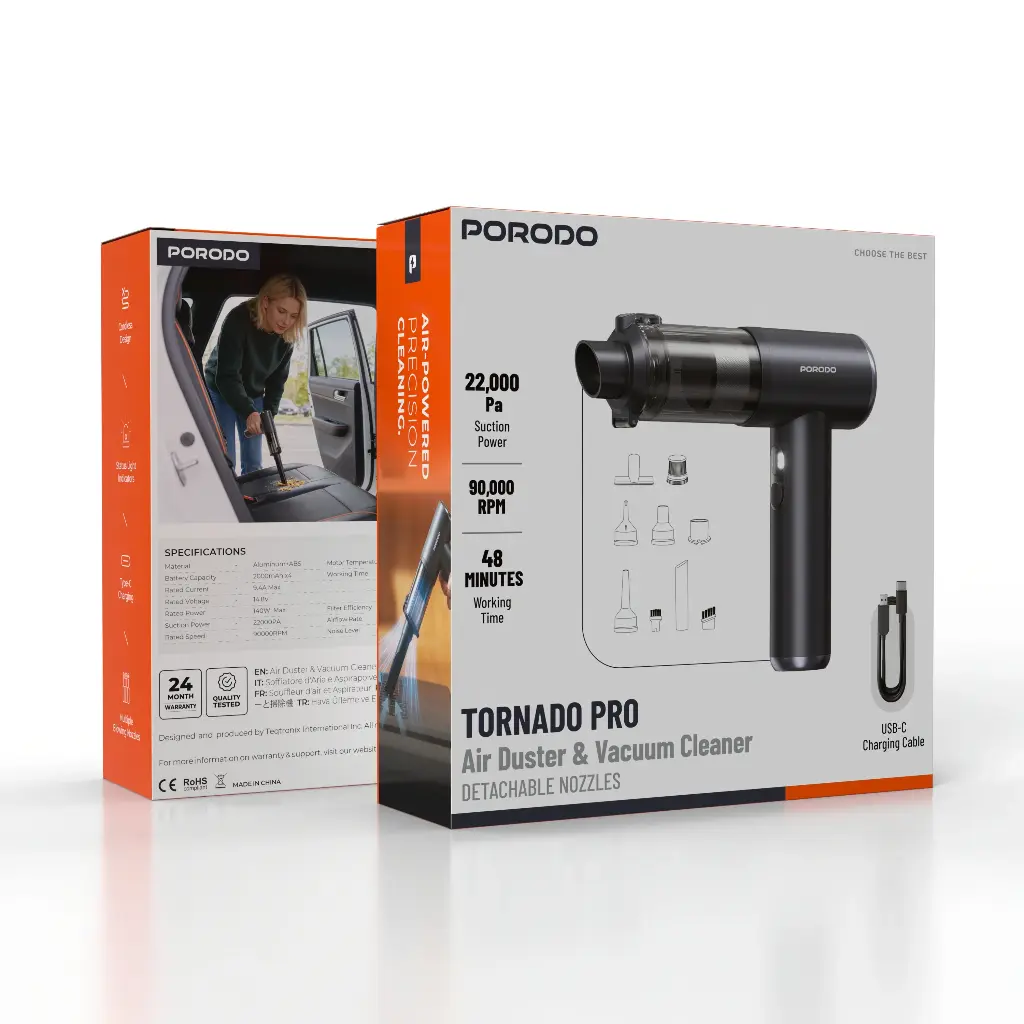 6284302775734 PORODO TORNADO PRO AIR DUSTER & VACUUN CLEANER - GRAY