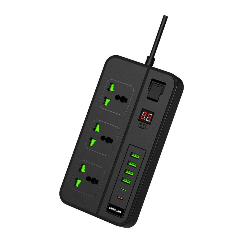 6935100192703 GREEN LION GS-150 POWER SOCKET 3000W - BLACK
