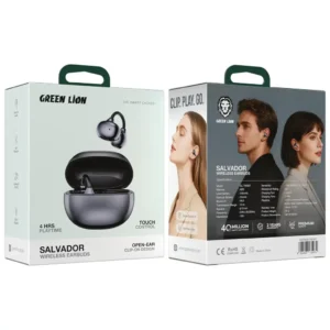 9904907135074 GREEN LION SALVADOR WIRELESS EARBUDS - BLACK
