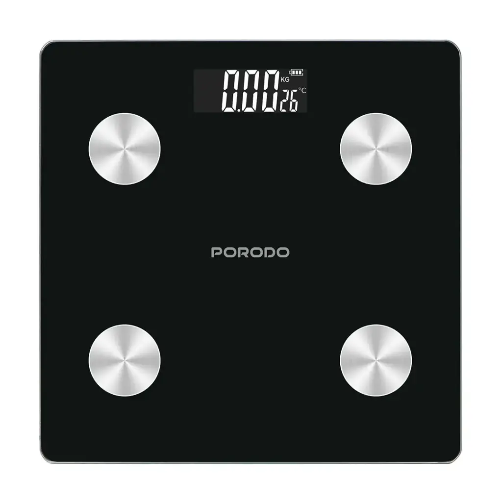 6284302719394 PORODO GRAVIS SMART BODY FAT & BMI SCALE - BLACK